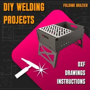 Sheet Metal Plans Drawings Folding Brazier (DXF, PDF)