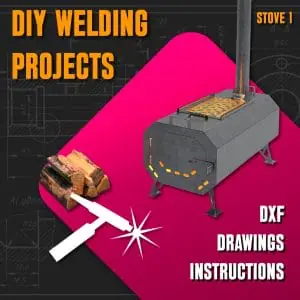 Welding Project Plans Drawings Stove 1 (DXF, PDF)