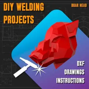 Welding Project Plans Drawings Boar Head (DXF, PDF)