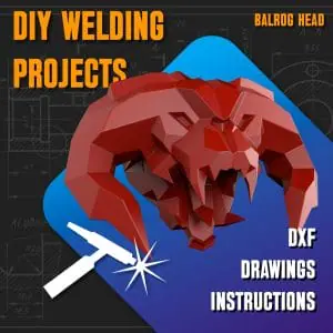 Welding Project Plans Drawings Balrog Head (DXF, PDF)