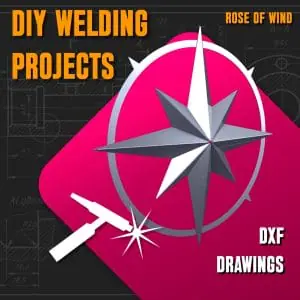 Welding Project Plans Drawings Rose of Wind (DXF, PDF)