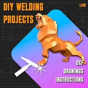 Welding Project Plans Drawings Lion (DXF, PDF)