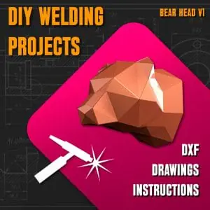 Welding Project Plans Drawings Bear Head (DXF, PDF)