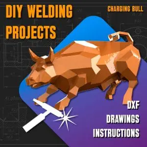 Welding Project Plans Drawings Charging Bull (DXF, PDF)