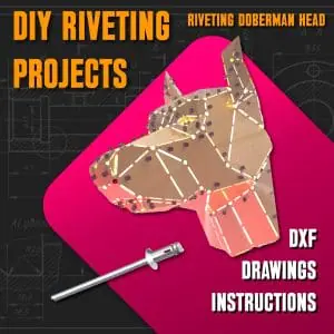 Sheet Metal Riveting Doberman Head Project (DXF, PDF)