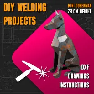 Welding Project Plans Drawings Mini Doberman (DXF, PDF)