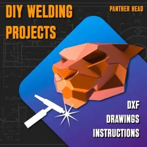 Welding Project Plans Drawings Panther Head (DXF, PDF)