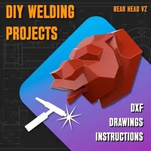 Welding Project Plans Drawings Bear Head (DXF, PDF)
