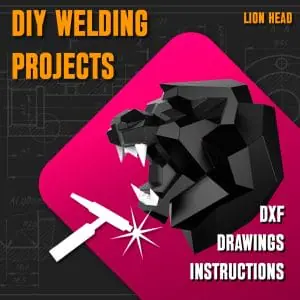 Welding Project Plans Drawings Lion Head (DXF, PDF)