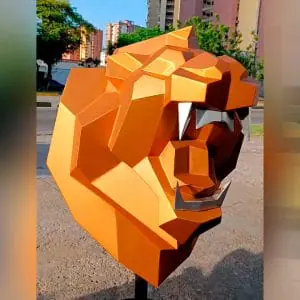 Welding Project Plans Drawings Lion Head (DXF, PDF)