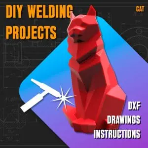 Welding Project Plans Drawings Cat (DXF, PDF)