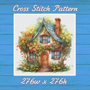 Cottage Cross Stitch Pattern Vintage Counted 811 276