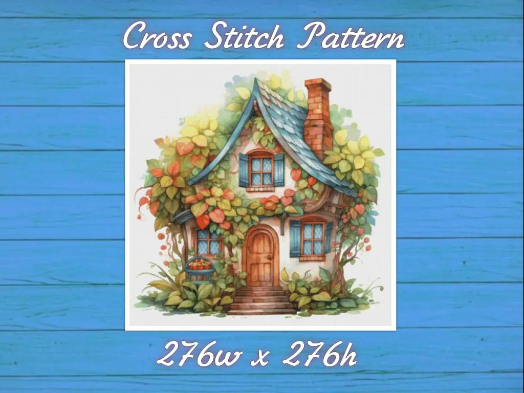 Cottage Cross Stitch Pattern Vintage Counted 811 276 1 Cottage Cross Stitch Pattern Vintage Counted 811 276