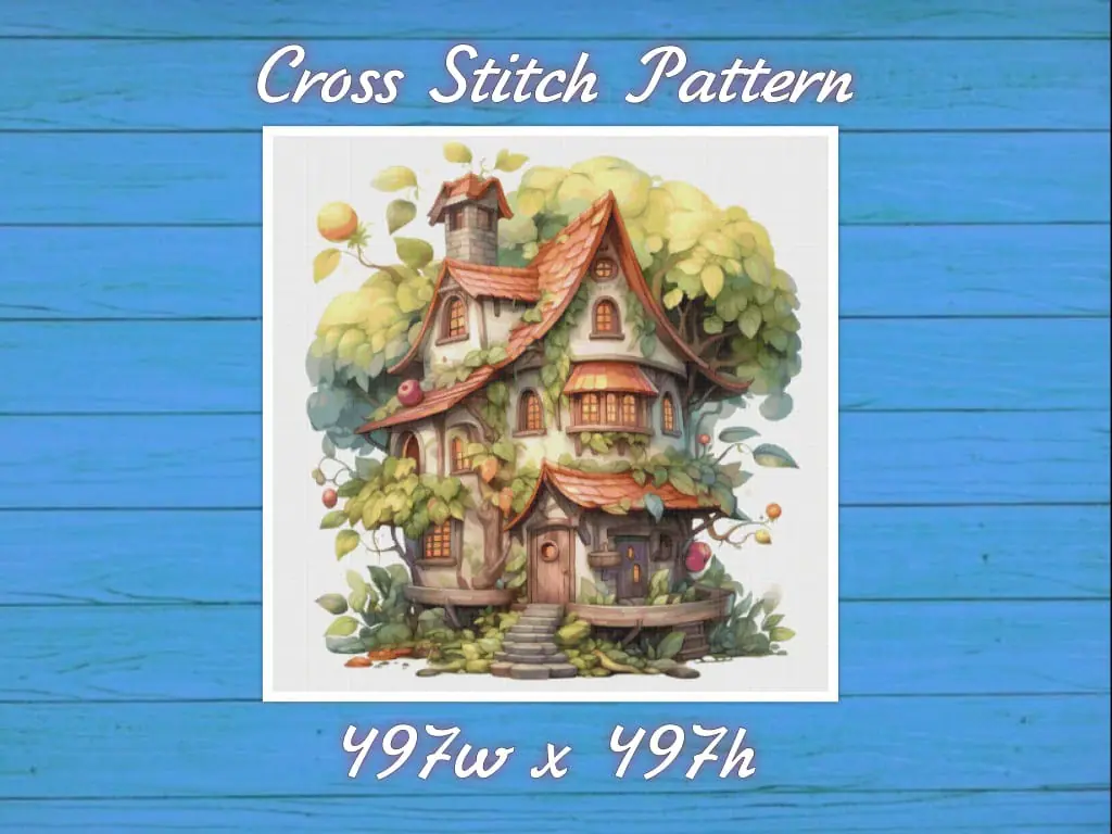 Cottage Cross Stitch Pattern Vintage Counted 813 497 1 Cottage Cross Stitch Pattern Vintage Counted 813 497