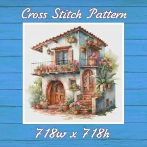 Cottage Cross Stitch Pattern Vintage Counted 834 718