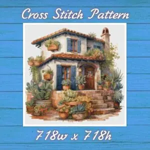 Cottage Cross Stitch Pattern Vintage Counted 854 718