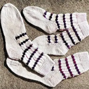 Vintage knitting childs' socks and ladies' anklets, pattern pdf