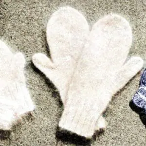 Vintage Ladies' angora, children's mittens, knitting pattern pdf