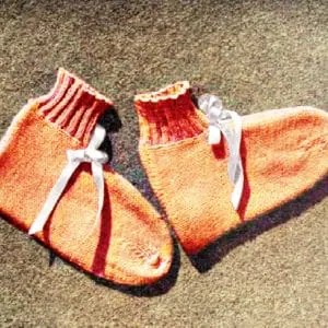 Vintage Bedsocks knitting pattern pdf, for kids, hand made easy