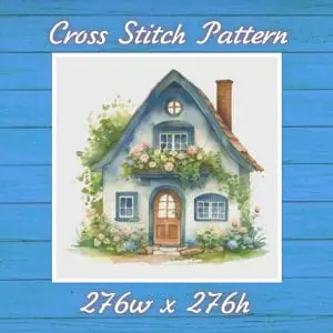 Crealandia - Handmade Marketplace 155 House Village Cross Stitch Pattern Vintage Counted 689 276