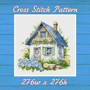 House Village Cross Stitch Pattern Vintage Counted 692 276
