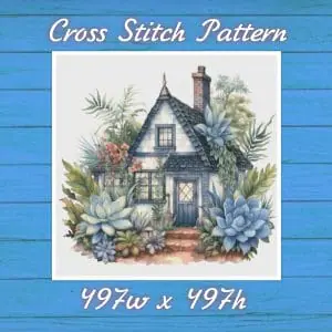 Cottage Cross Stitch Pattern Vintage Counted 760 497