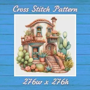 Cottage Cross Stitch Pattern Vintage Counted 840 276