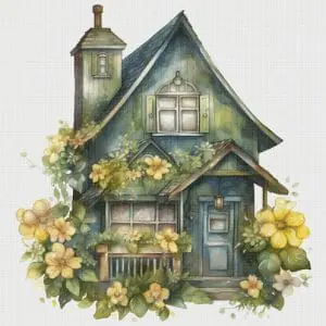 Cottage Cross Stitch Pattern Vintage Counted 819 387