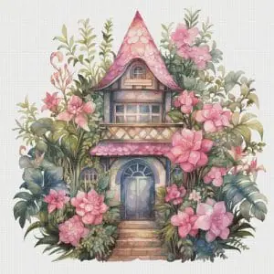 Cottage Cross Stitch Pattern Vintage Counted 727 276