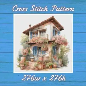 Cottage Cross Stitch Pattern Vintage Counted 835 276