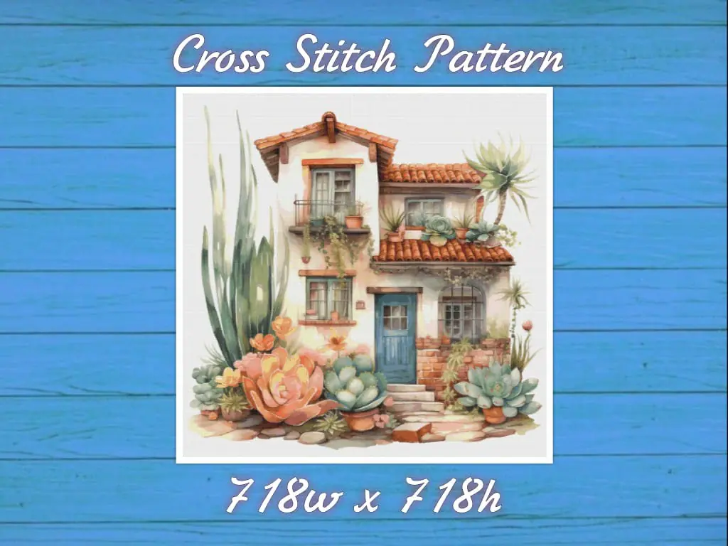 Cottage Cross Stitch Pattern Vintage Counted 841 718