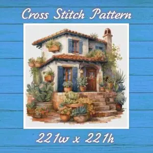 Cottage Cross Stitch Pattern Vintage Counted 854 221