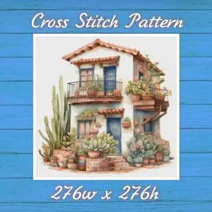 Cottage Cross Stitch Pattern Vintage Counted 857 276