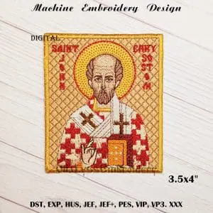 Saint John Chrysostom embroidery design