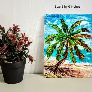 Tropical Beach Painting Tree Palm Painting
