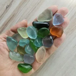 Set of genuine sea glass (20 pcs.) A185