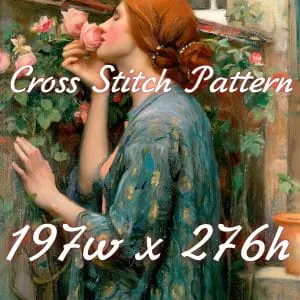 Vintage Cross Stitch Pattern John William Waterhouse 1 197