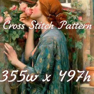 Vintage Cross Stitch Pattern John William Waterhouse 1 355