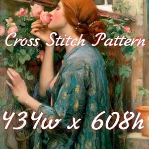Vintage Cross Stitch Pattern John William Waterhouse 1 434