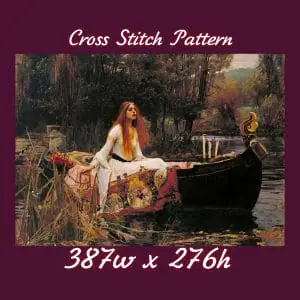 Vintage Cross Stitch Pattern John William Waterhouse 2 387