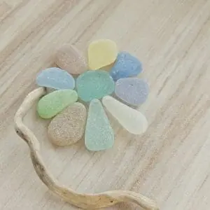 Set of genuine sea glass (10 pcs.) A186