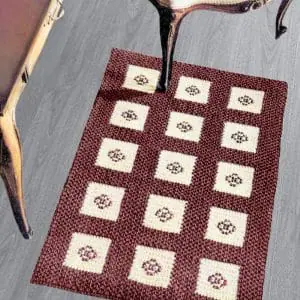 Pattern vintage, embroidered blocks, rug crochet, home decor, pdf