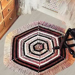 Rug country home crocheted, pattern vintage, home decor, PDF