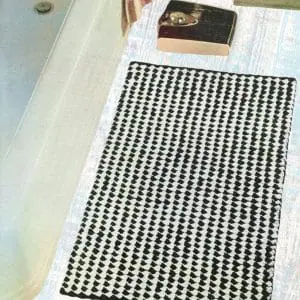 Rug day and night, crochet pattern, vintage home, format pdf