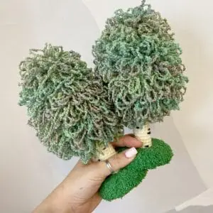 tree, knitted trees, small forest, Montessor knitted farms