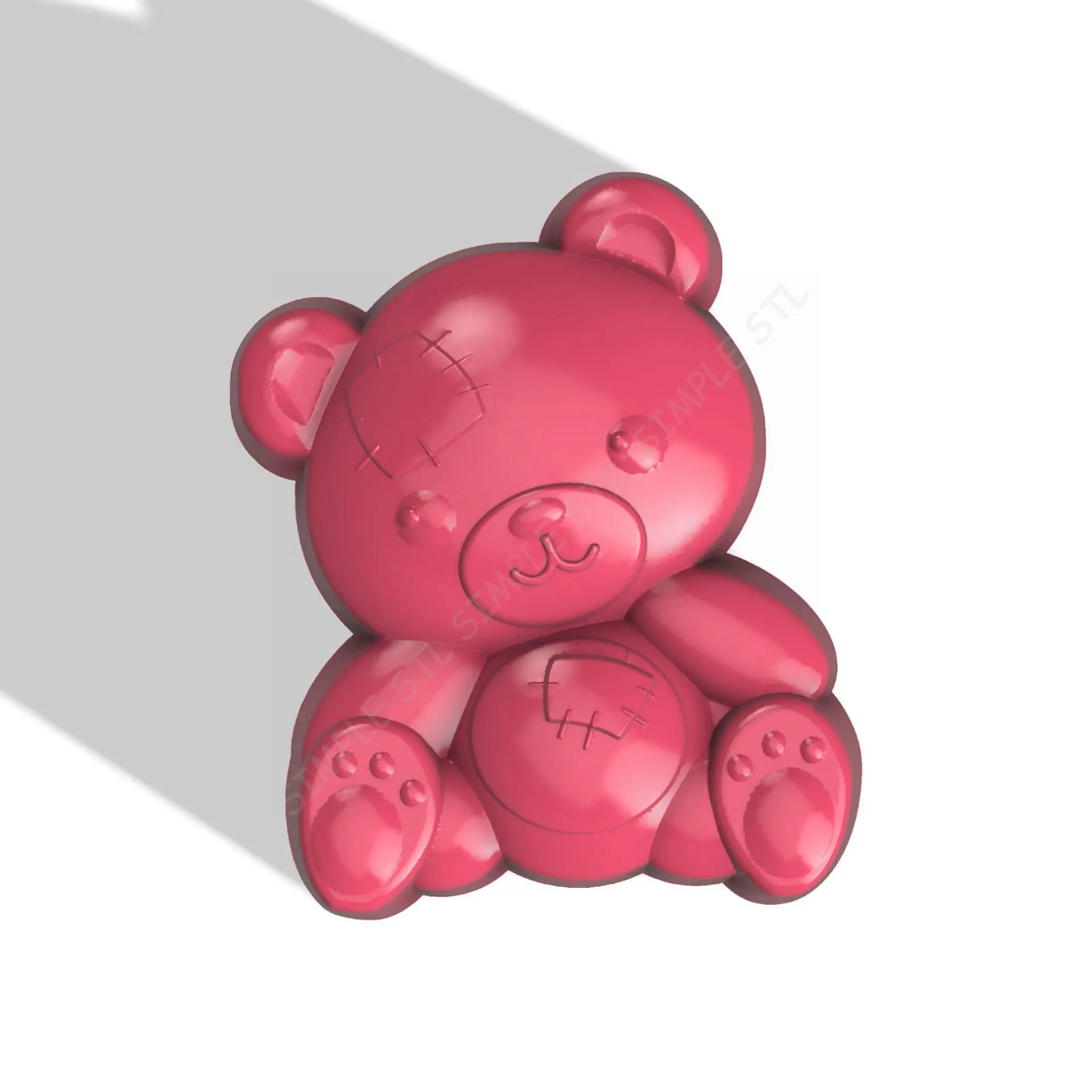 Teddy bear STL file for vacuum forming and 3D printing 1 TEDDY BEAR STL FILE for vacuum forming and 3D printing