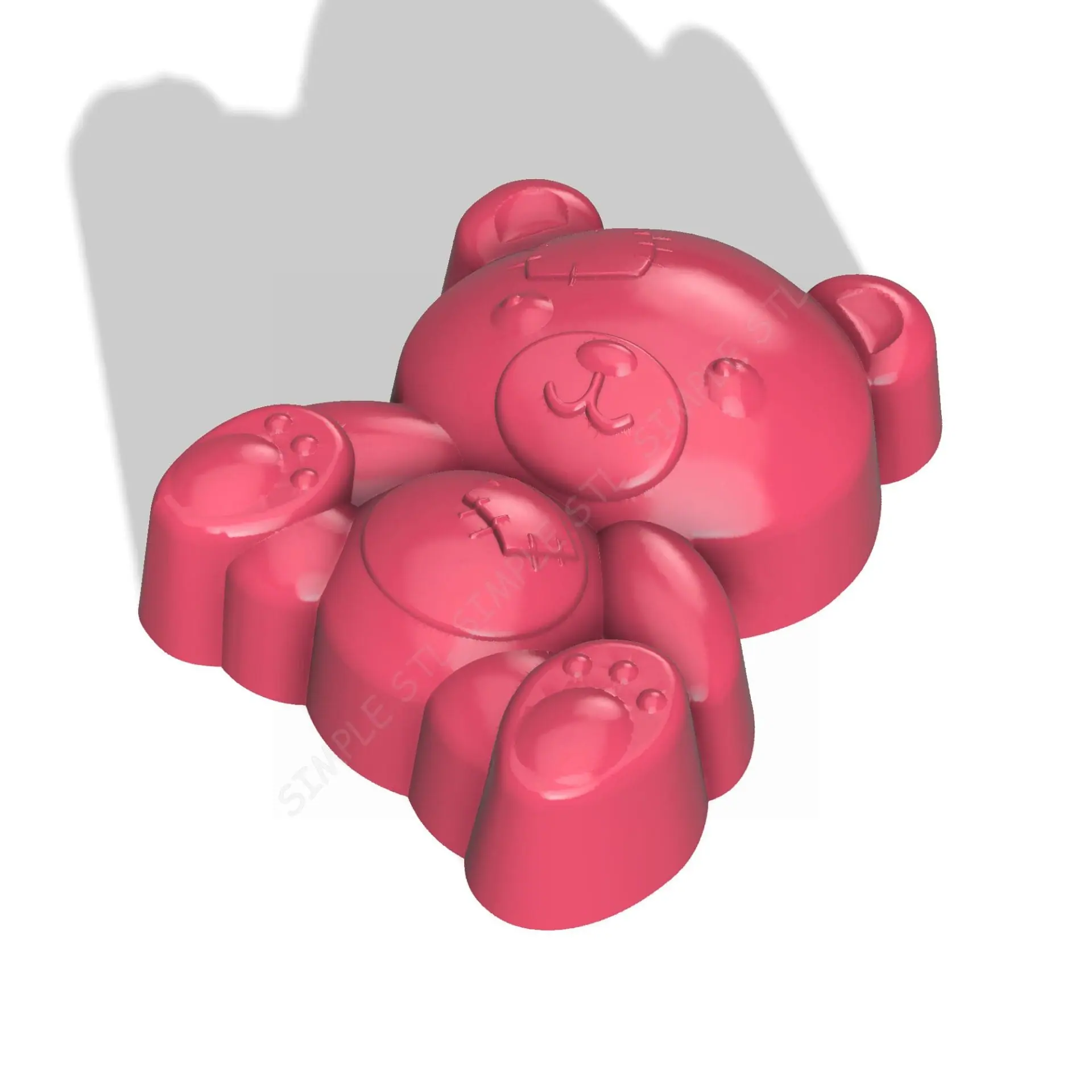 Teddy bear STL file for vacuum forming and 3D printing 3 TEDDY BEAR STL FILE for vacuum forming and 3D printing