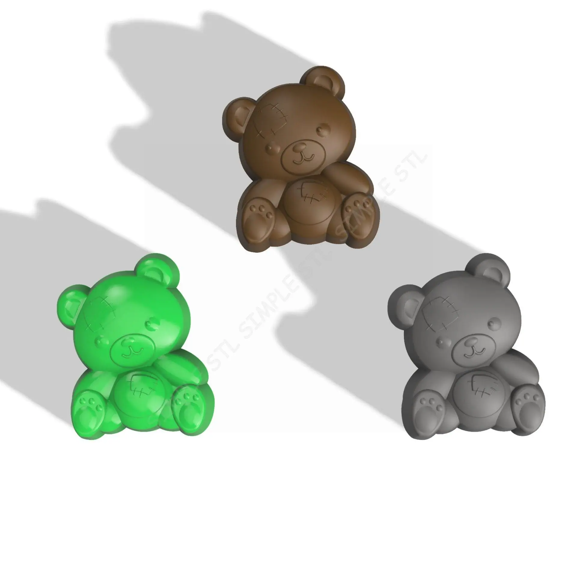 Teddy bear STL file for vacuum forming and 3D printing 4 TEDDY BEAR STL FILE for vacuum forming and 3D printing