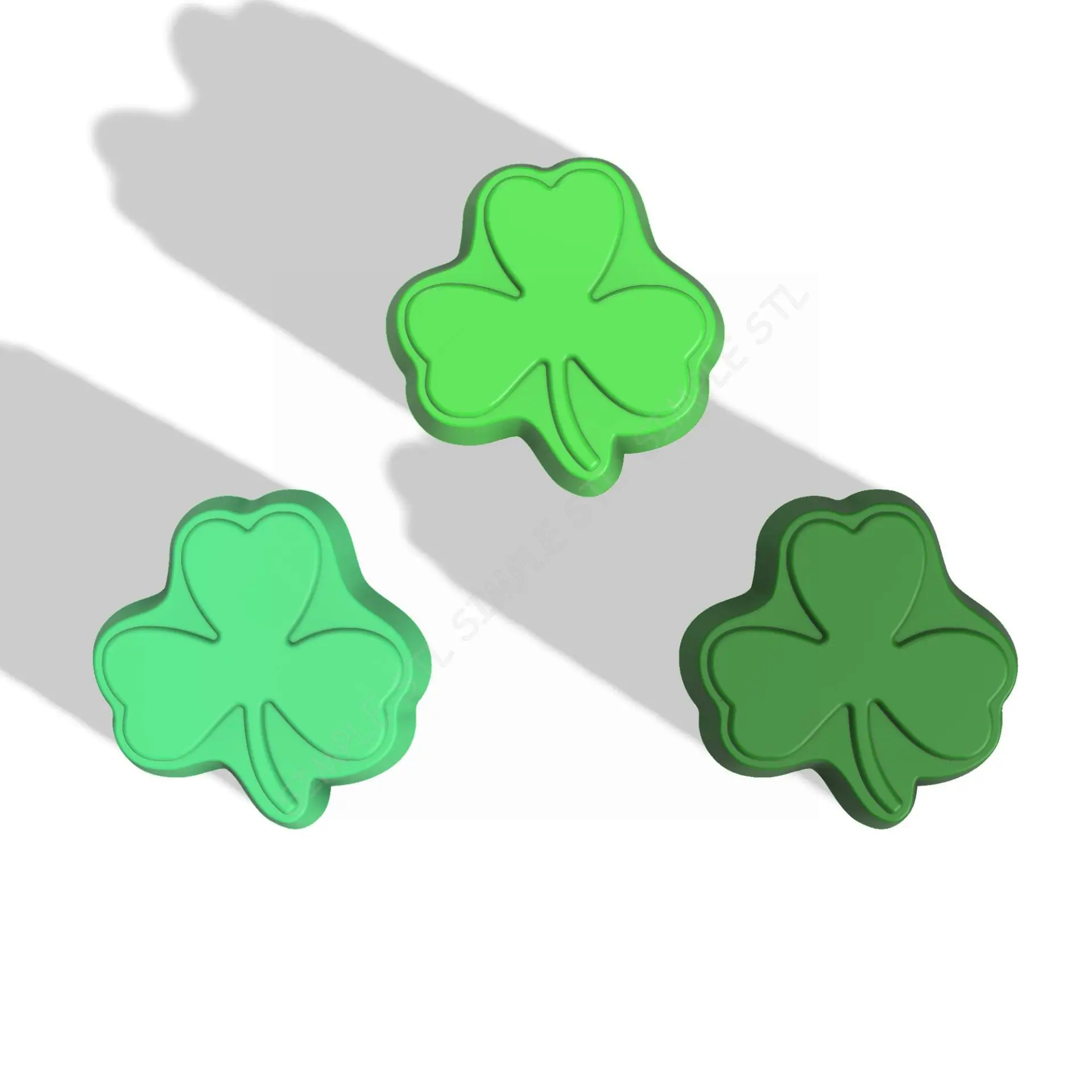 Shamrock clover STL file for vacuum forming and 3D printing 4 SHAMROCK STL FILE for vacuum forming and 3D printing