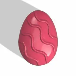 Egg with wavy lines STL FILE for vacuum forming and 3D printing